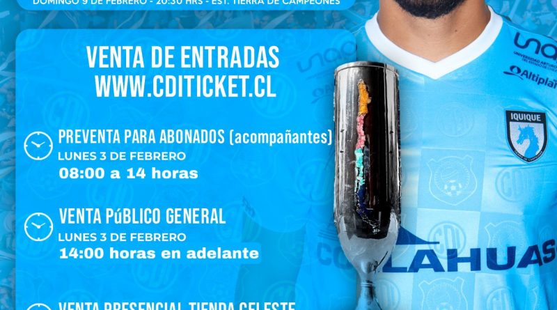 Inicia la venta de entradas para el partido entre **Deportes Iquique y Cobreloa**