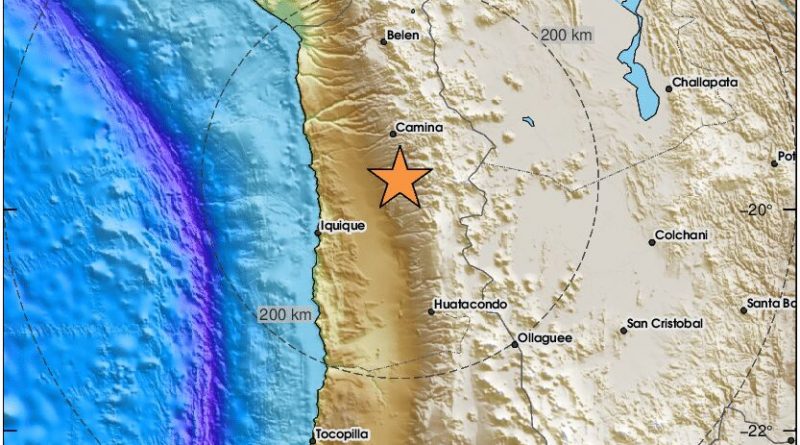 Sismo de magnitud 4.1 sacude el noreste de Iquique