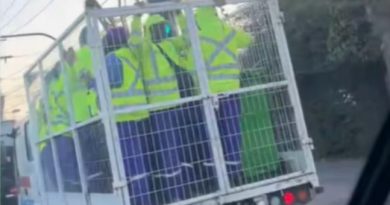 Fiscalización a empresa que trasladaba a trabajadores de pie en parte trasera de camión