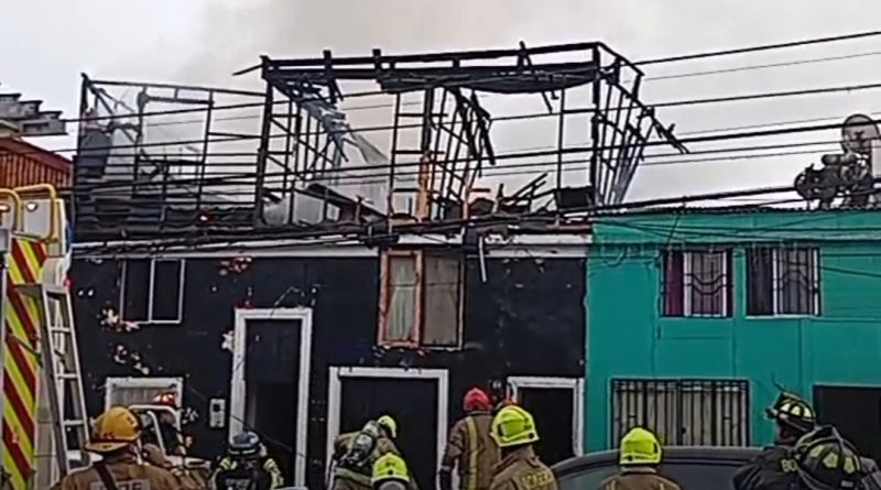 Incendio en Iquique deja una víctima fatal y obliga evacuación masiva