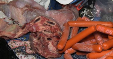 Más de 50 kilos de alimentos fueron decomisados en operativo