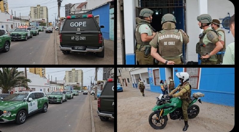 Operativo policial en Iquique tras incidente violento con parapetado