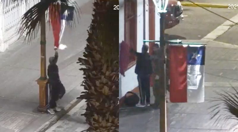 Detienen a hombre que robaba banderas chilenas en Iquique