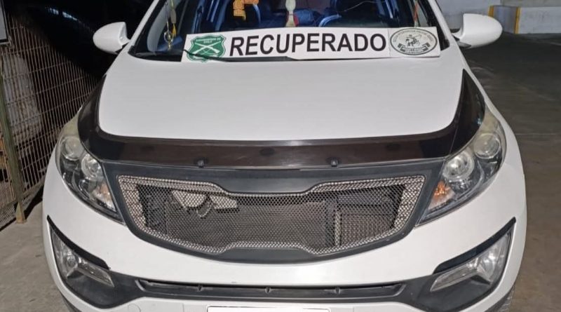 ACCIÓN COORDINADA PERMITIÓ RECUPERAR VEHÍCULO ROBADO EN TIEMPO RÉCORD