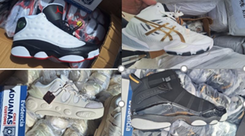 Interceptan contrabando con más de US millón en zapatillas falsas con destino a Bolivia