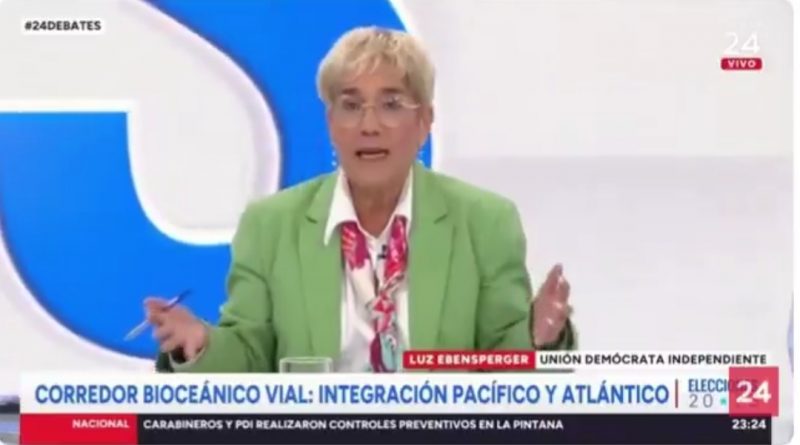 Senadora Luz Ebensperger en debate sobre el puerto de Iquique