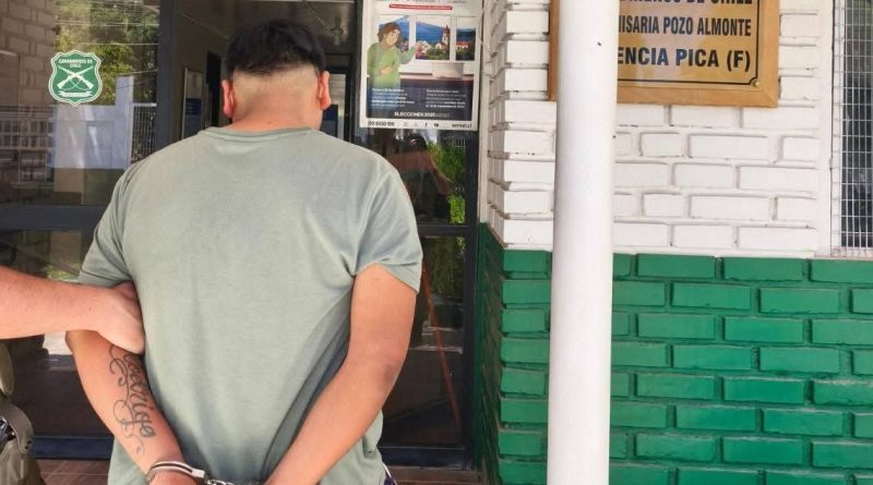 CARABINEROS DETIENE A INDIVIDUO POR VIOLENCIA INTRAFAMILIAR, ÓRDENES DE DETENCIÓN VIGENTES E INFRACCIÓN A LA LEY DE DROGAS