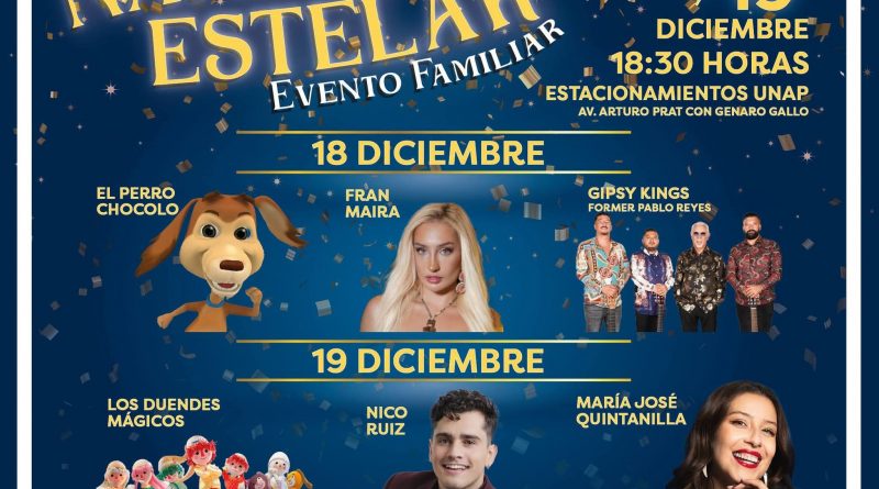 “Navidad Estelar” llega a Iquique con un espectáculo musical gratuito para celebrar en familia