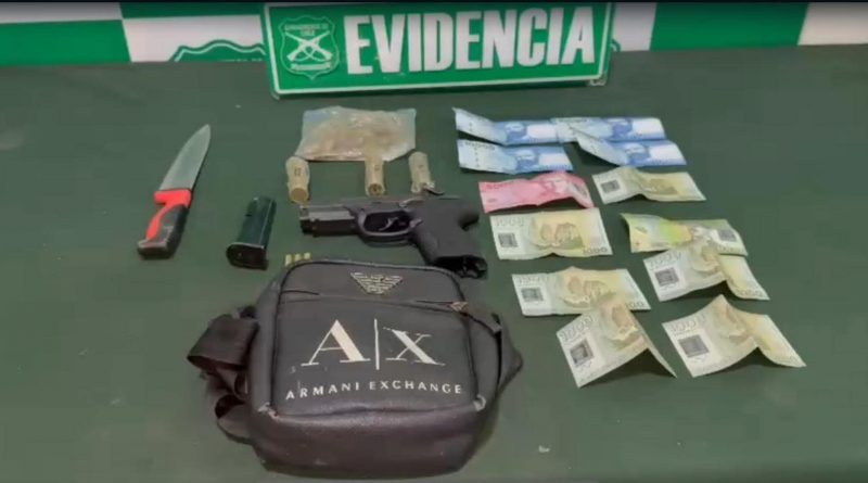 Detenido por porte de arma prohibida e infracción a la Ley de Drogas en Alto Hospicio