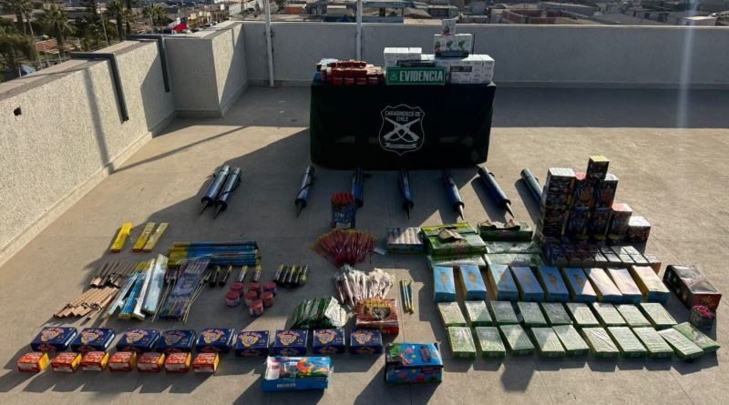 Carabineros incautó más de 12 mil fuegos artificiales en Alto Hospicio