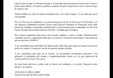 María Corina Machado declaró que “llegó la hora de la libertad” tras la captura de Nicolás Maduro. La líder opositora venezolana celebró la intervención de Estados Unidos que derivó en la detención de Maduro y llamó a iniciar de inmediato una transición democrática.