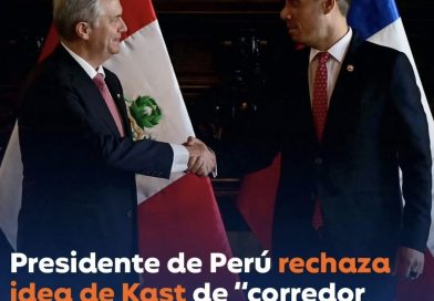 Presidente de Perú, José Jerí, descartó la idea del presidente electo de Chile, José Antonio Kast, de establecer un corredor humanitario en Sudamérica para que los migrantes retornaran a Venezuela por esta vía.