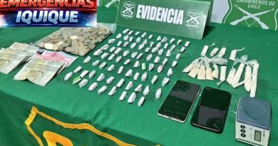 Golpe al microtráfico en Iquique: Detienen a dos personas con más de 4.700 dosis de drogas