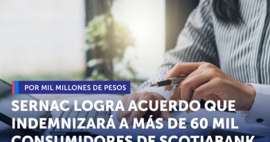 SERNAC LOGRA ACUERDO QUE INDEMNIZARÁ A MÁS DE 60 MIL CONSUMIDORES DE SCOTIABANK POR MIL MILLONES DE PESOS