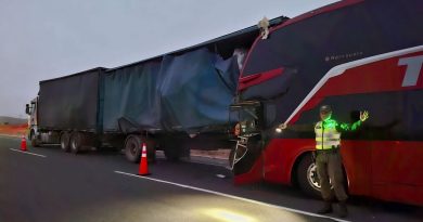 Tragedia en la madrugada: fatal choque entre bus y camión deja un muerto y 19 heridos en la Ruta 5 Norte