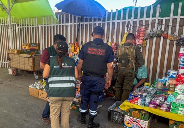 un operativo reciente en Alto Hospicio (marzo de 2026) destinado a combatir el comercio irregular y el ingreso de productos de contrabando.
