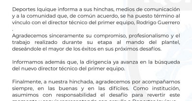 Deportes Iquique informa a sus hinchas, que se ha puesto término vínculo con el director técnico del primer equipo, Rodrigo Guerrero