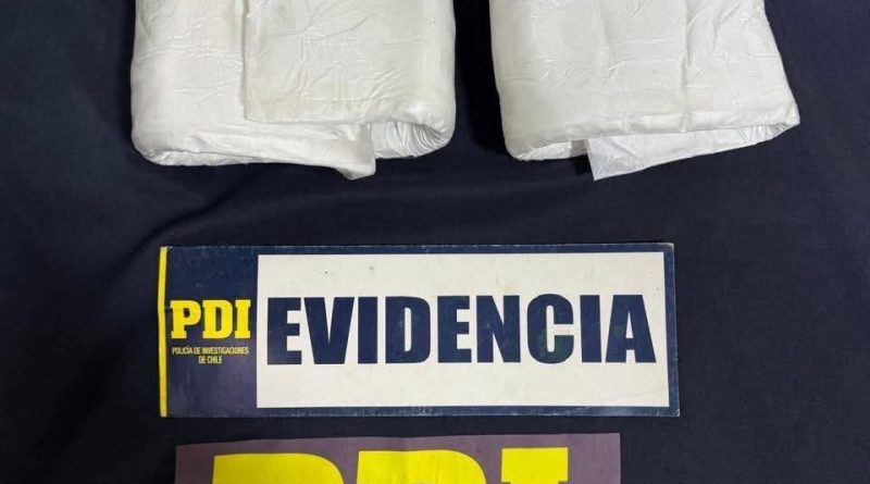 PDI detiene a mujer que intentaba trasladar más de 3 kilos de ketamina desde Iquique a Santiago