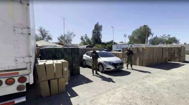 Carabineros incauta más de 568 mil cajetillas de cigarrillos de contrabando en Pozo Almonte Carabineros incauta más de 568 mil cajetillas de cigarrillos de contrabando en Pozo Almonte