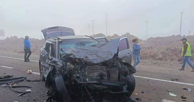 Grave accidente de tránsito se registró en la Ruta 5 Norte, sector de la Cuesta Chinchorro (Ex Cuesta camarones) con 4 vehículos involucrados.
